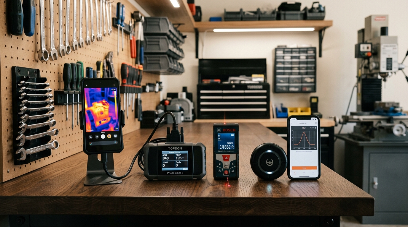 Diagnostic tools on testing bench